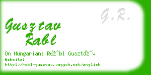 gusztav rabl business card